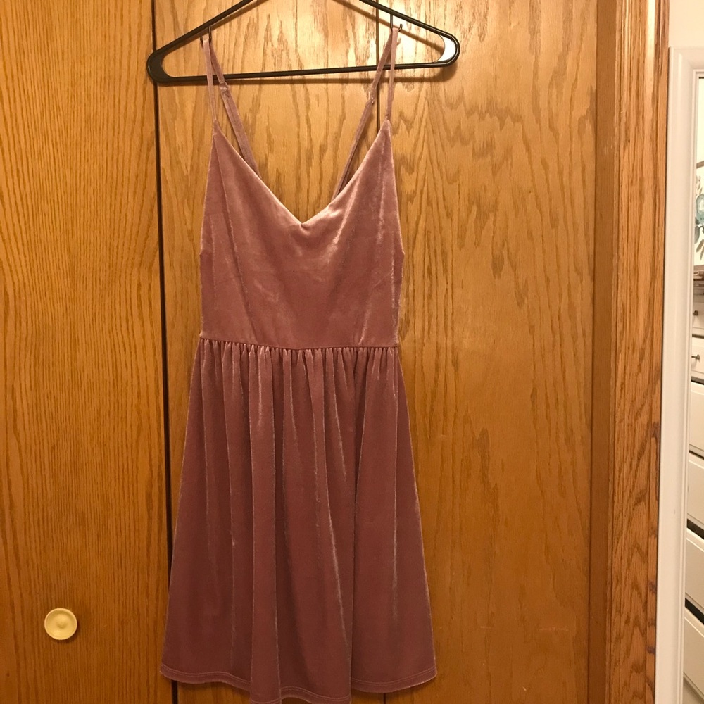 Pink Velvet Party Dress